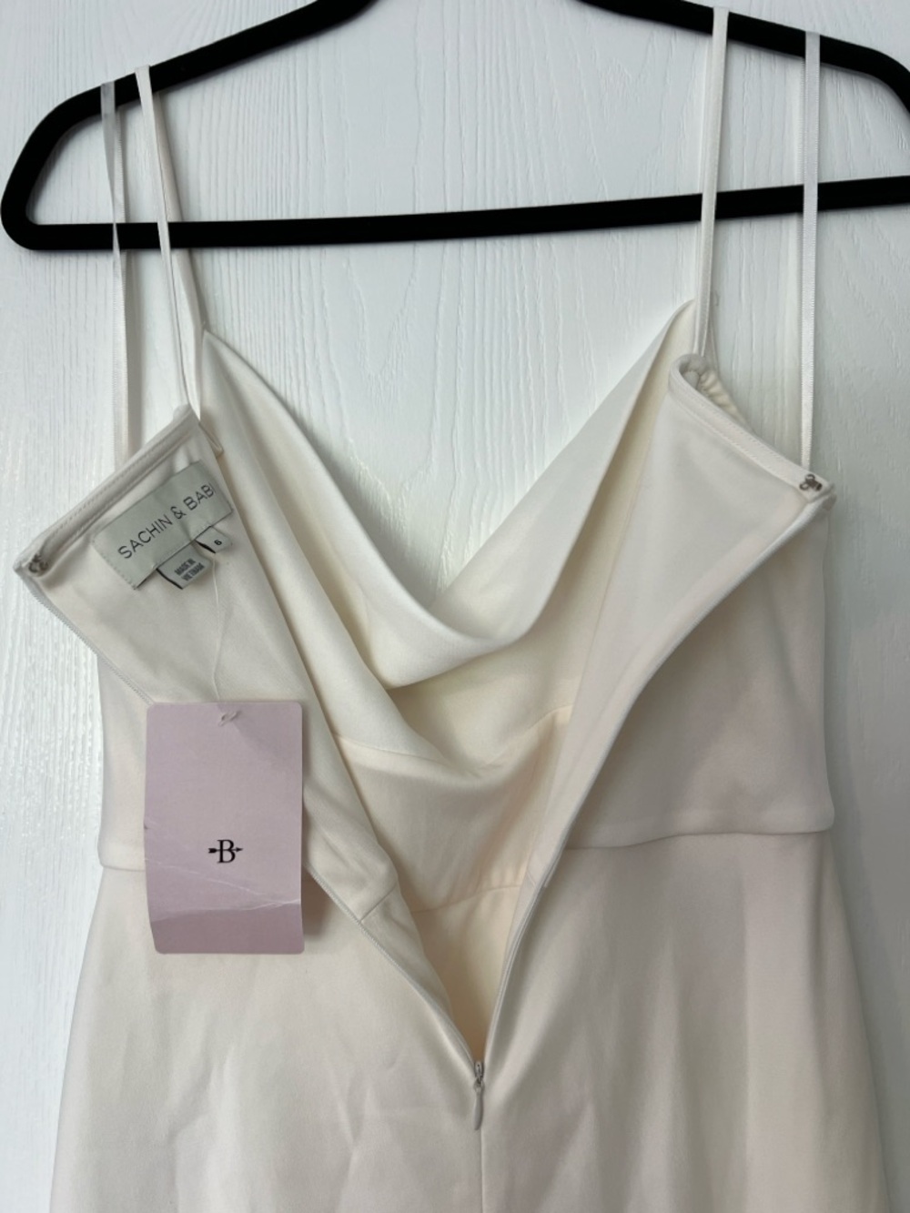 Sachin + Babi Cream Cowl-Neck Slip Dress - Picture 7 of 10